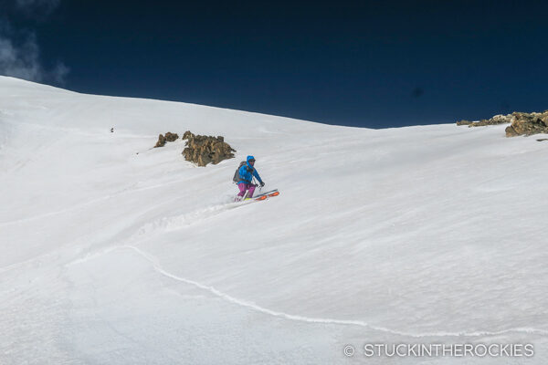 Christy Mahon skiing Mount Champion