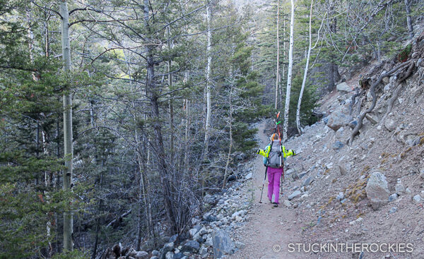 Christy Mahon hiking the Zapata Creek trail.