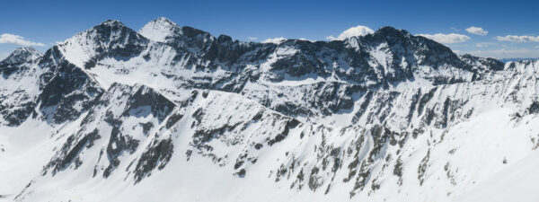 A panorama of the southern Sangre 14ers.