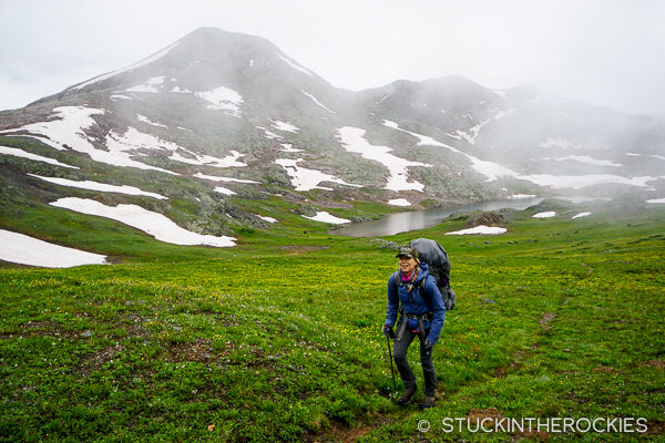 Christy Mahon backpacking in the Weminuche Wilderness