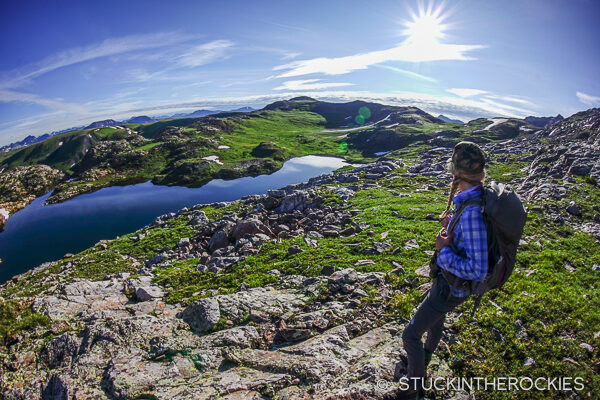 Christy Mahon above Eldorado Lake