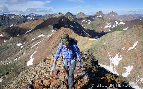 Christy Mahon near the summit of White Dome