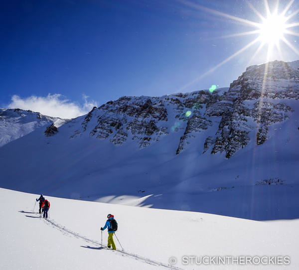 Ski touring up in Ashcroft.