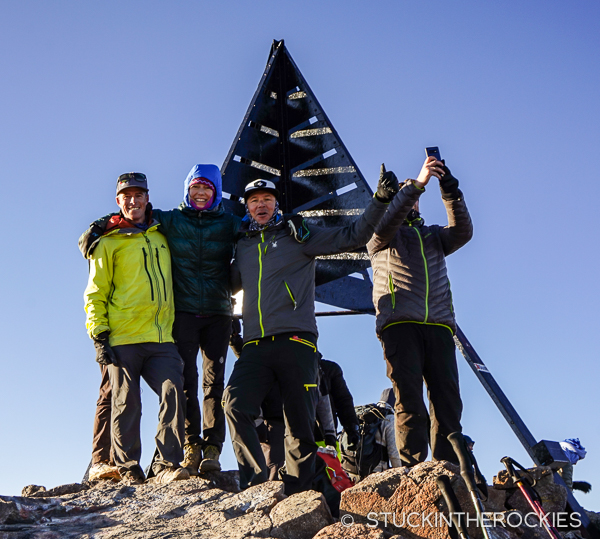 Summit photo on Toubkal