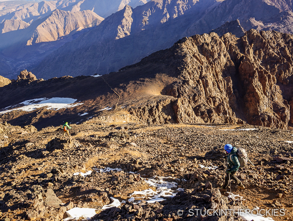 Descending to the North Col trail