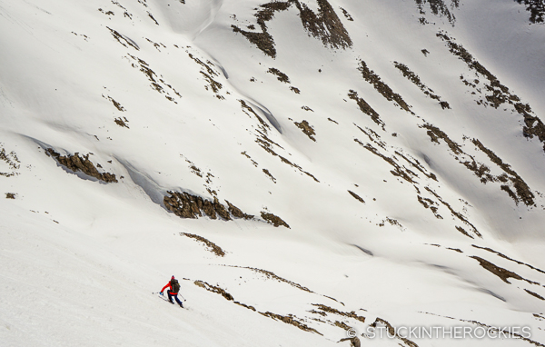 Christy Mahon skis Siberia Peak