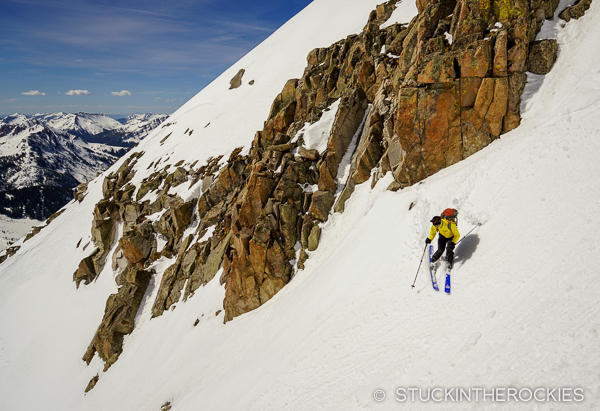 Chris Lane skis Siberia Peak