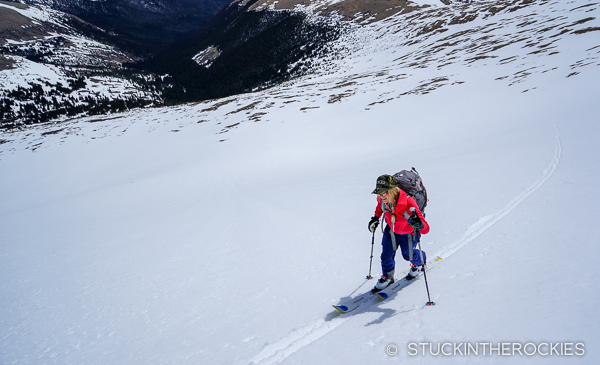 Christy Mahon skinning Bard Peak