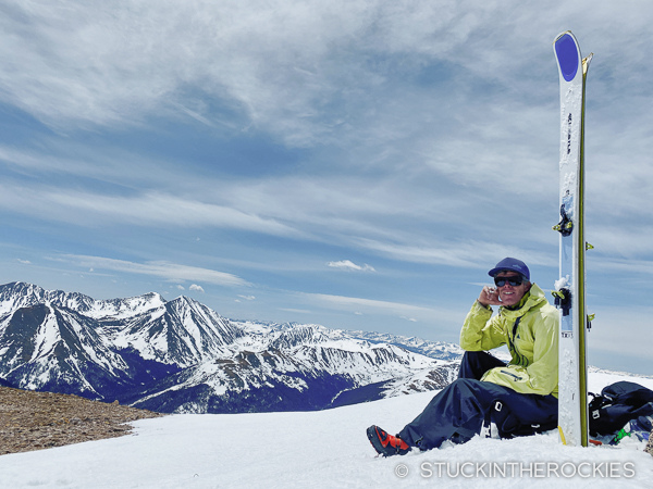 Ted Mahon on the summit of Bard Peak