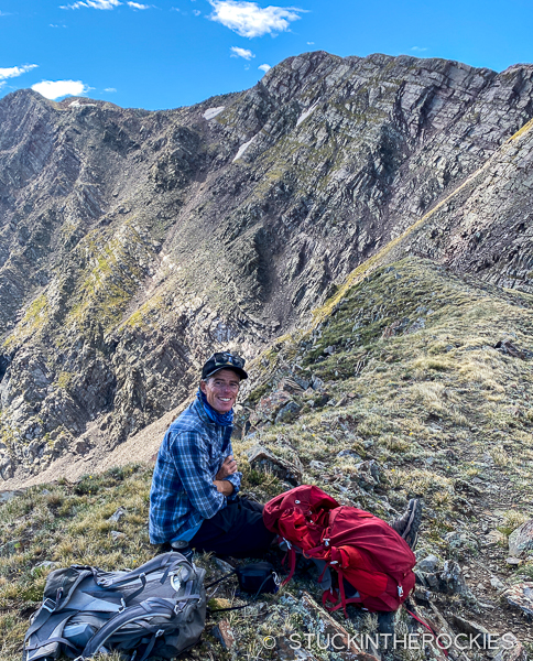 Ted Mahon above Cotton Lake