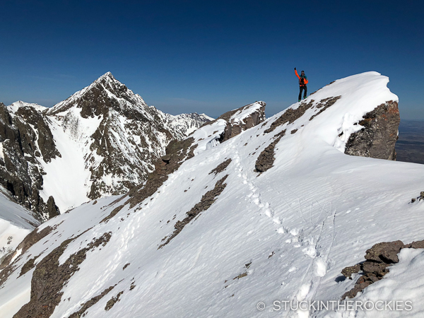 Ted Mahon on the summit of Cirque Mountain.