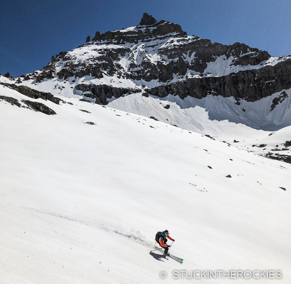 Corn skiing on Cirque Mountain