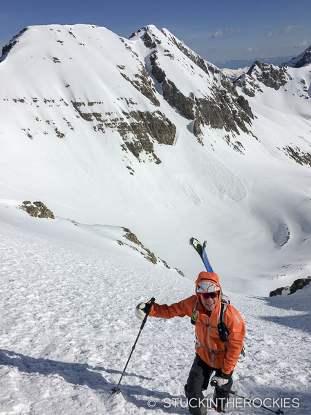 Max Taam near the summit of Castle Peak. 