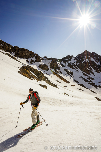 Skinnin gup towards Conundrum Peak