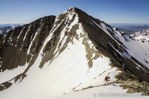 Climbing Conundrum Peak via the Castle/Conundrum saddle