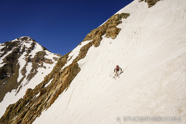 Dirk Bockelmann skiing Conundrum Peak