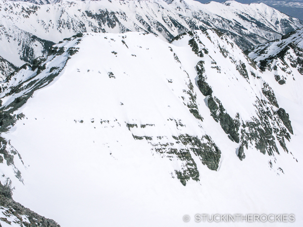 The east face of Conundrum Peak.