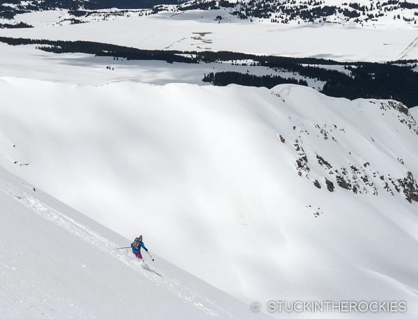 Christy Mahon skis the Northwest Face of Drift Peak