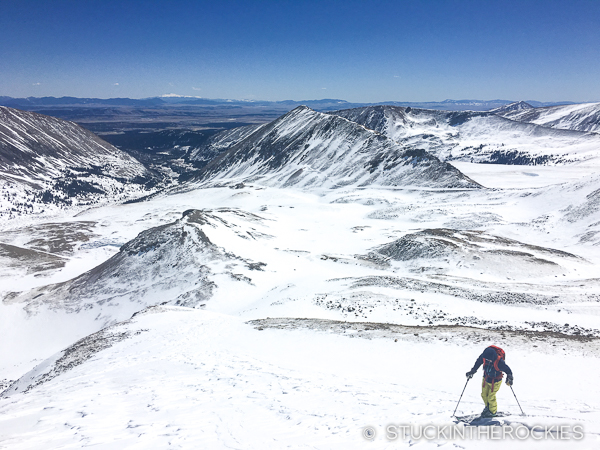 Skinning up Mosquito Peak