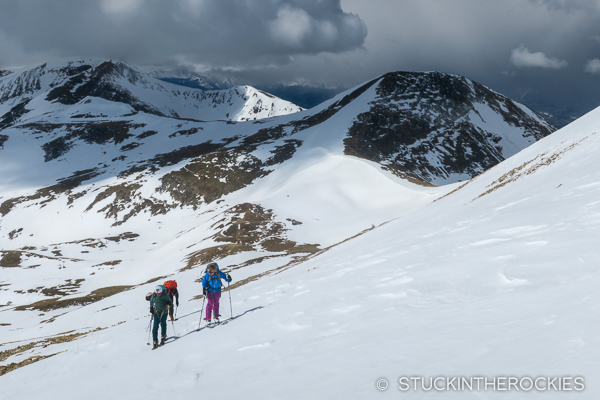 Skinning up Mount Sherman