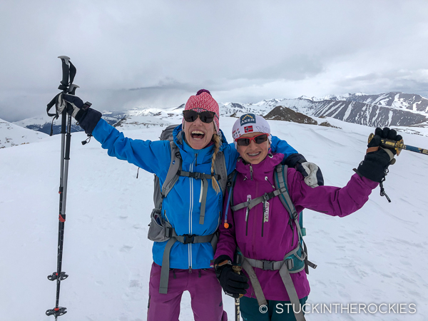 Christy and Elsie on the summit of Mount Sherman