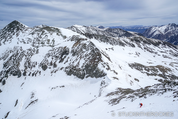 Christy Mahon skis the north face of Niagara Peak