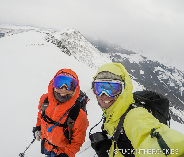 Christy and Ted Mahon on the summit of Bald Mountain