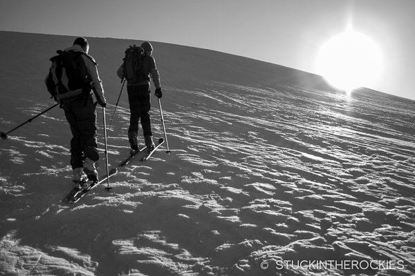 Lou and Louie Dawson ascend Twining Peak.