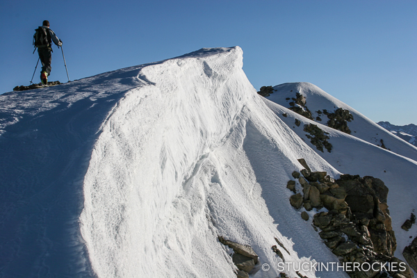 Nearing the false summit of Twining Peak