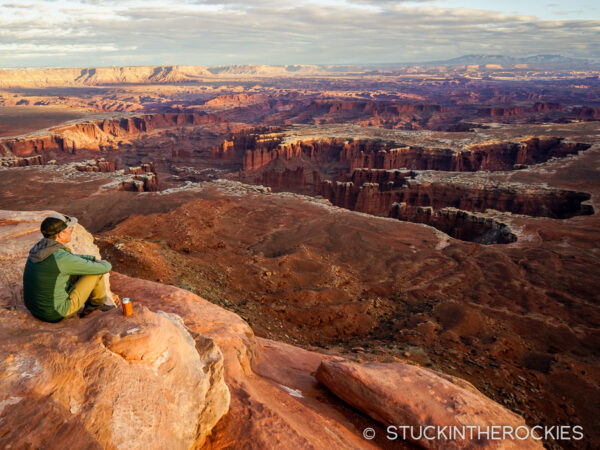 Ted Mahon taking in the view in Island in the Sky