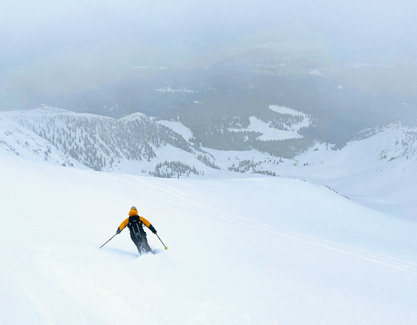 Ted Mahon skiing Mount Sopris