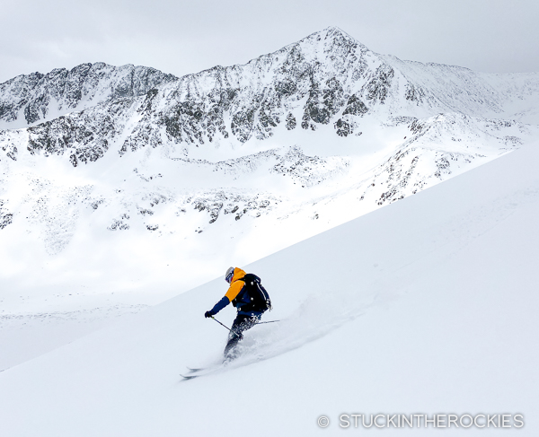 Ted Mahon skiing Peak 10 outside of Breckenridge