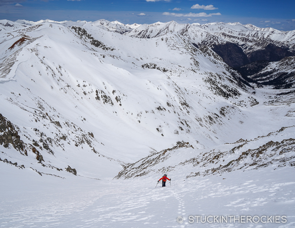 Climbing the couloir