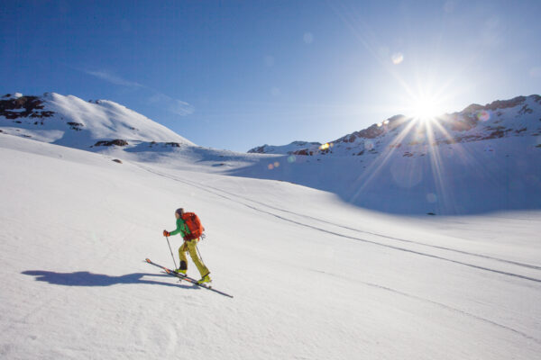 Christy Mahon skiing Independence Pass.