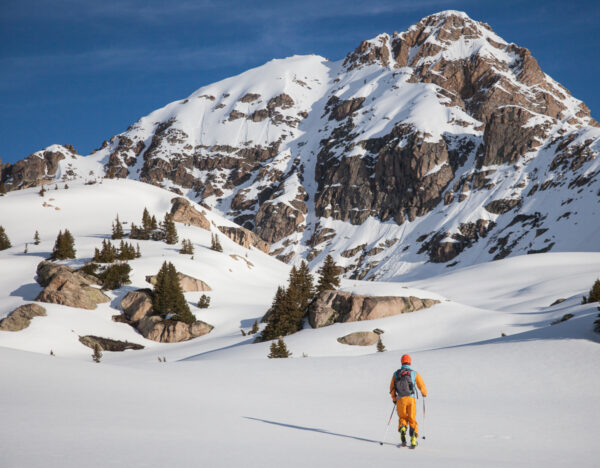 Max Taam skiing Independence Pass.