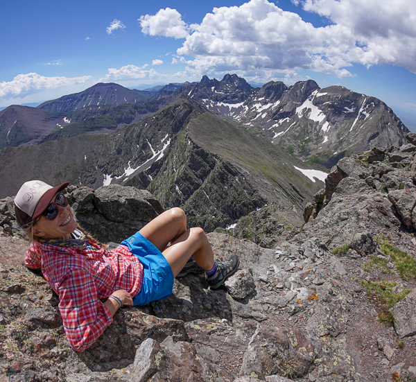 Christy Mahon on the summit of Mount Adams