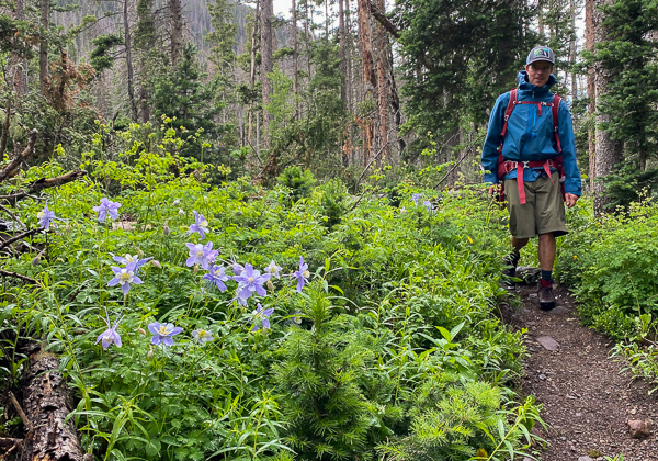 Ted Mahon hiking the Horn Creek Trail