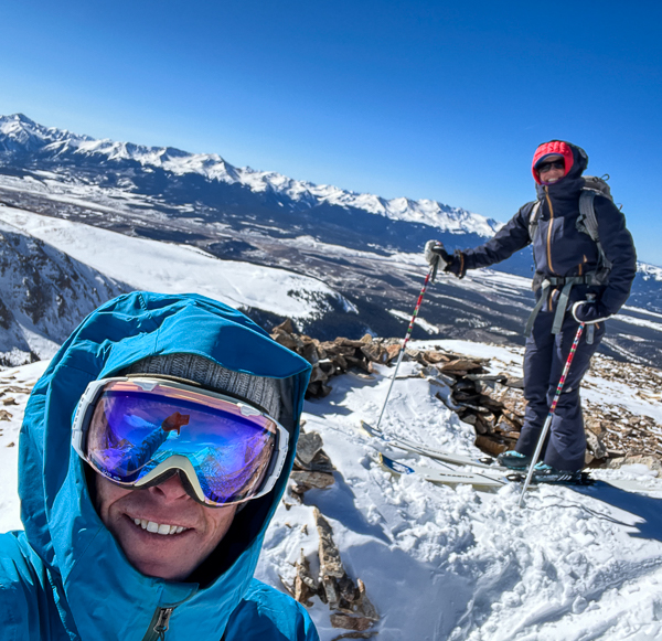 Christy and Ted Mahon on the summit of Mount Sheridan.