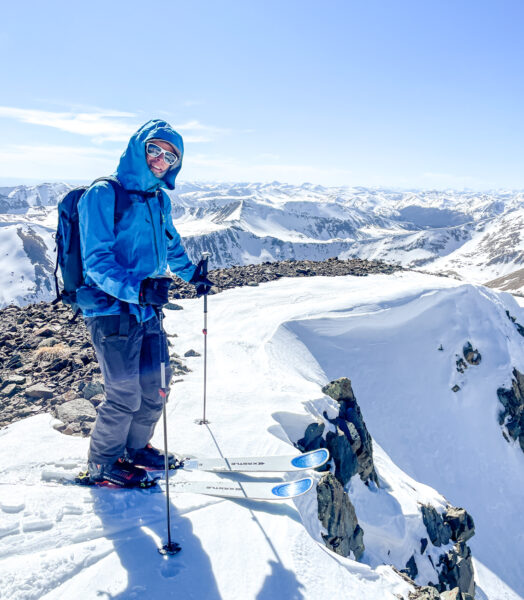 Ted Mahon on the summit of Carbonate Mountain.