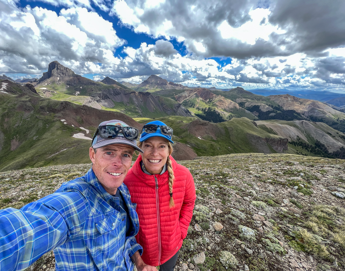 Christy and Ted Mahon near Wetterhorn Peak