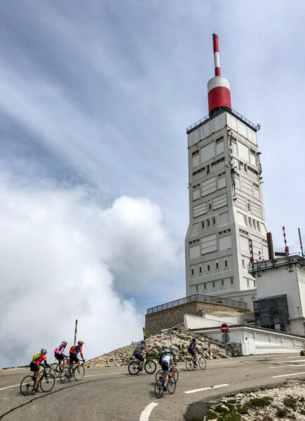 The final turn to the summit of Mont Ventoux.