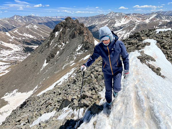 Walking the summit ridge.