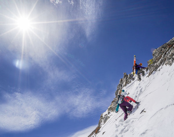 The final steps to the summit ridge of T 0