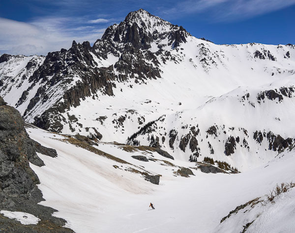 Incredible corn snow below Mount Sneffels