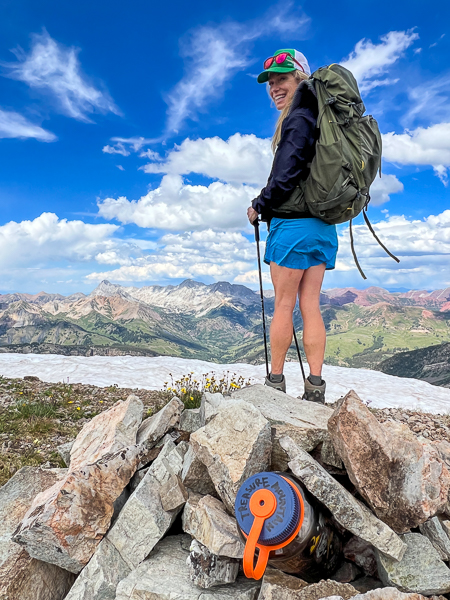 Christy on the summit of Treasure Mountain.