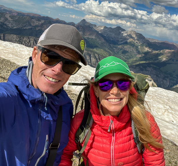 Ted and Christy Mahon on the summit of Treasure Mountain