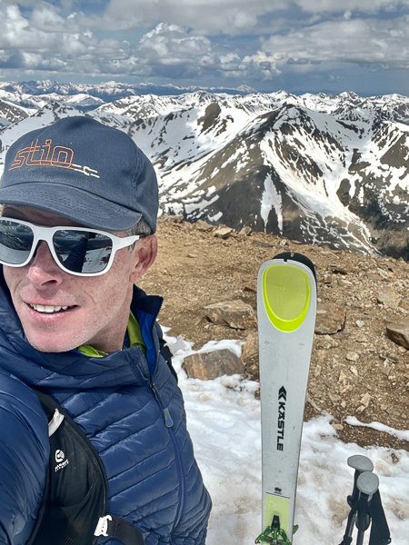 Ted Mahon on the summit of Mount Elbert.