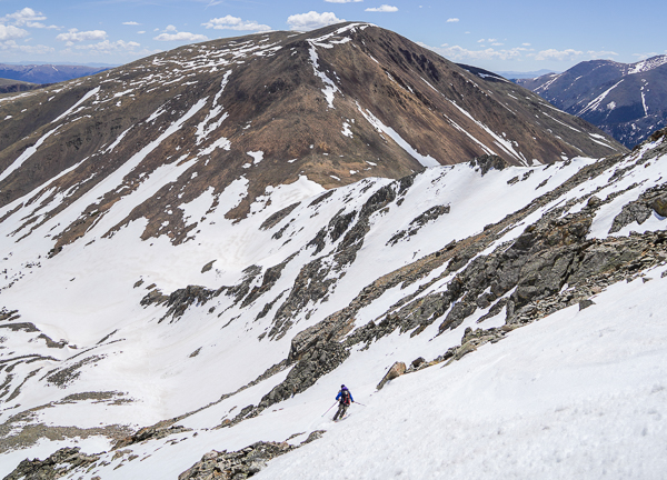 Skiing Mount Hope's Hopeful Couloir.