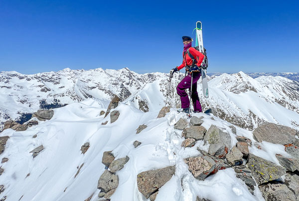 Christy Mahon on the summit of Keefe peak