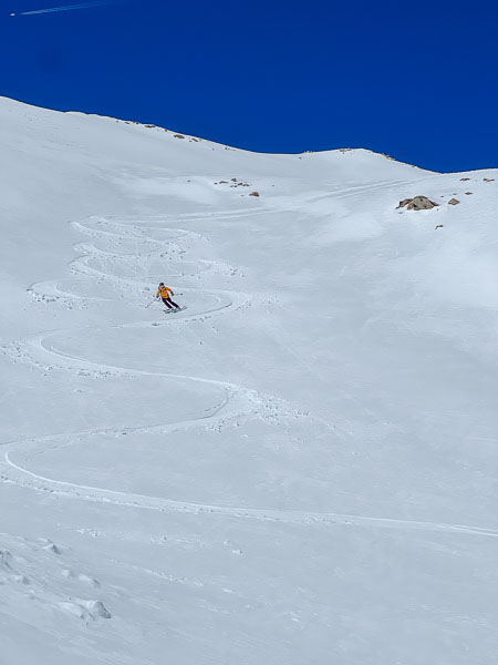 Skiing Keefe Peak
